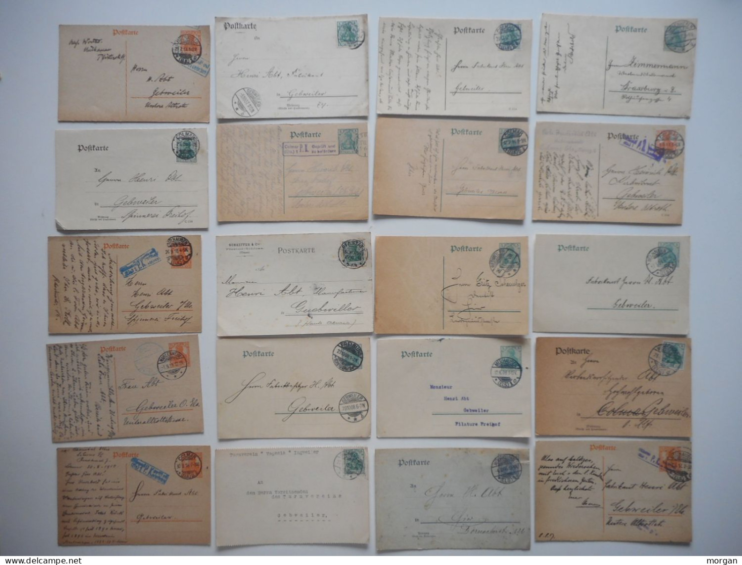 ALSACE, GROS LOT DE 90 CARTES POSTALES COMMERCIALES ET IMPRIMES 1900-1910 - Collections (sans Albums)