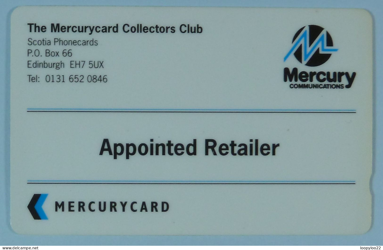 UK - Great Britain - Mercury - MER669 - Appointed Retailer - Mercury Communications & Paytelco