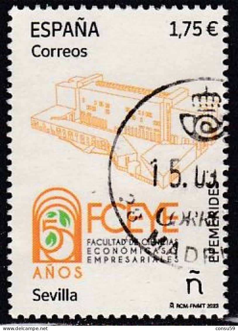 2023-ED. 5686 - 50 Años Facultad De Ciencias Económicas Y Empresariales. Universidad De Sevilla- USADO - Used Stamps