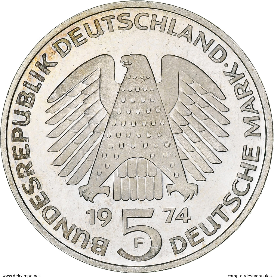 Monnaie, République Fédérale Allemande, 5 Mark, 1974, Stuttgart, Germany - 5 Marcos