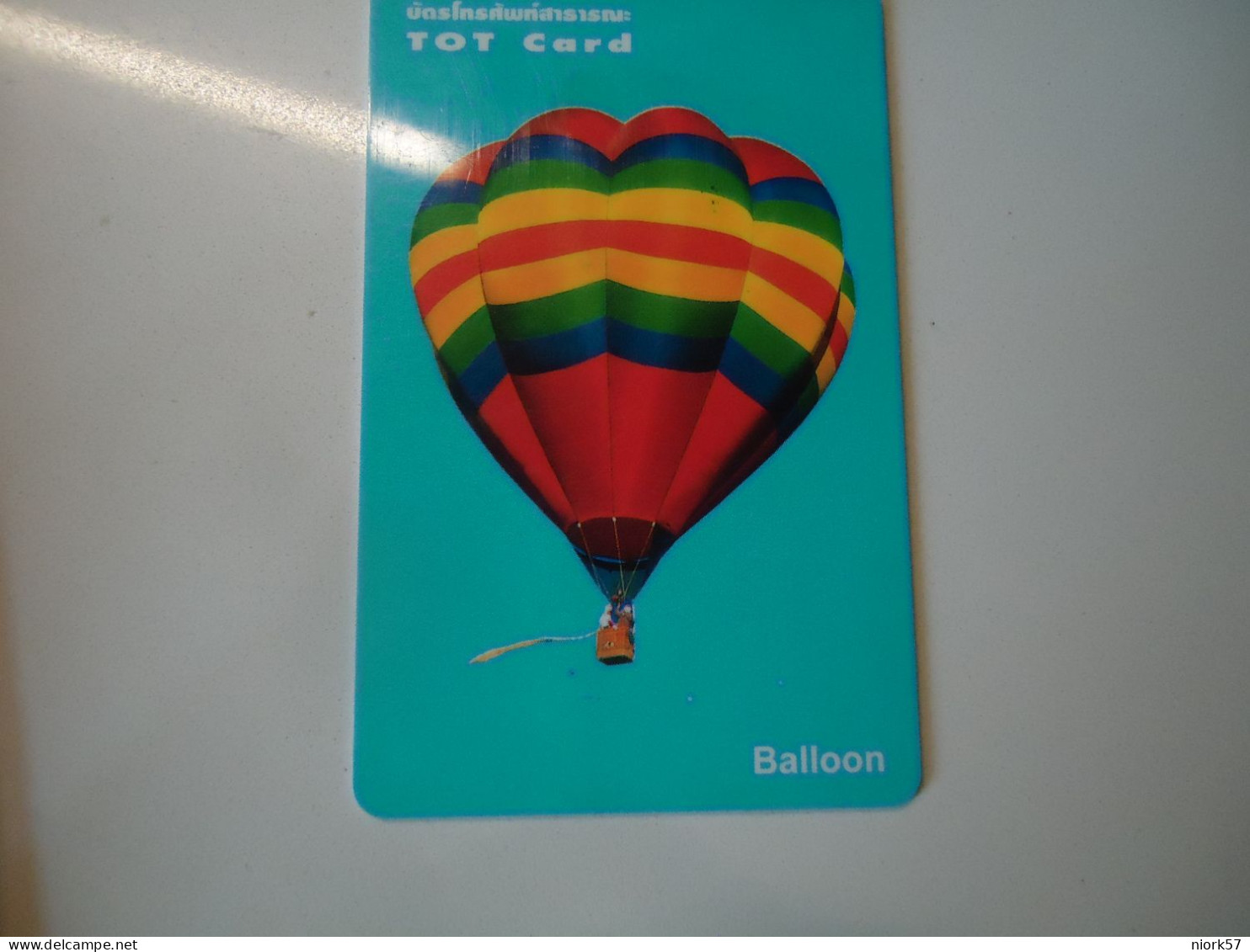 THAILAND USED CARDS  BALLOON  AIRSHIP - Vliegtuigen