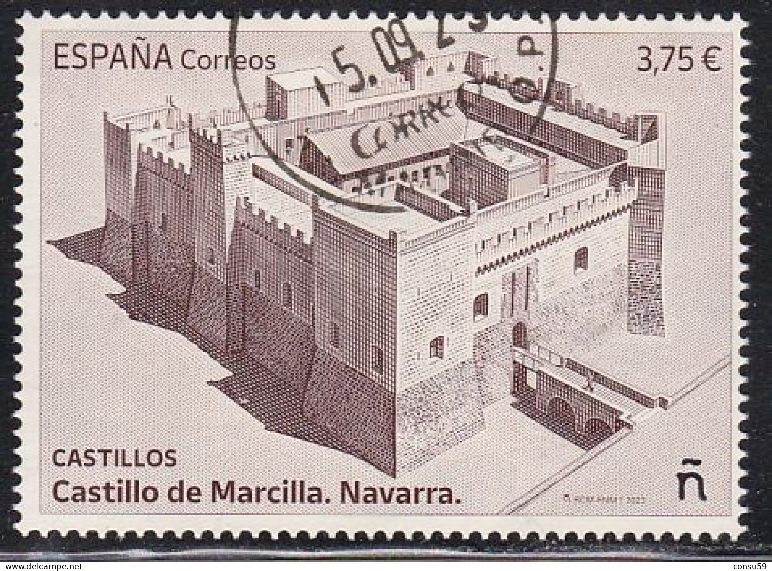 2023-ED. 5683 - Castillo De Marcilla. Navarra- USADO - Gebruikt