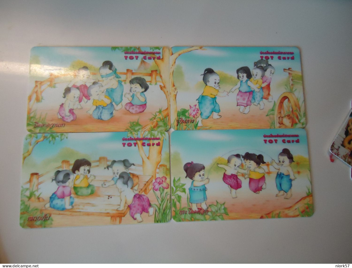 THAILAND USED CARDS  SET 4 PUZZLES DISNEY  CHLDREN GAMES PAZZLES - Rompecabezas