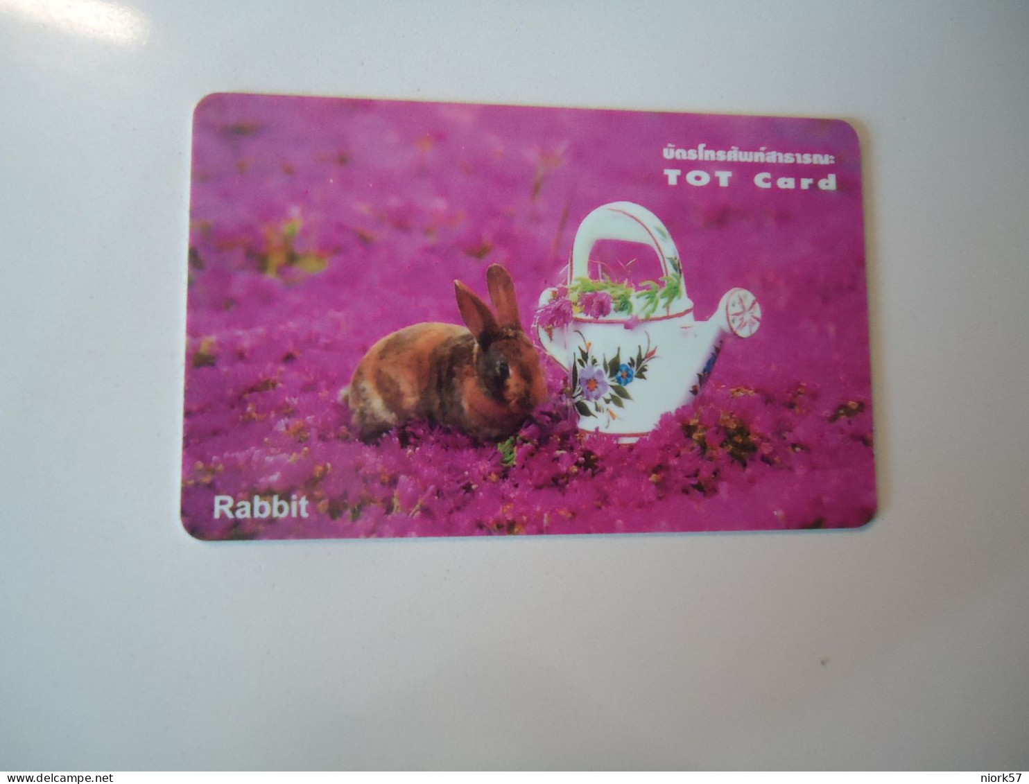THAILAND  USED CARDS  ANIMALS RABBITS - Lapins