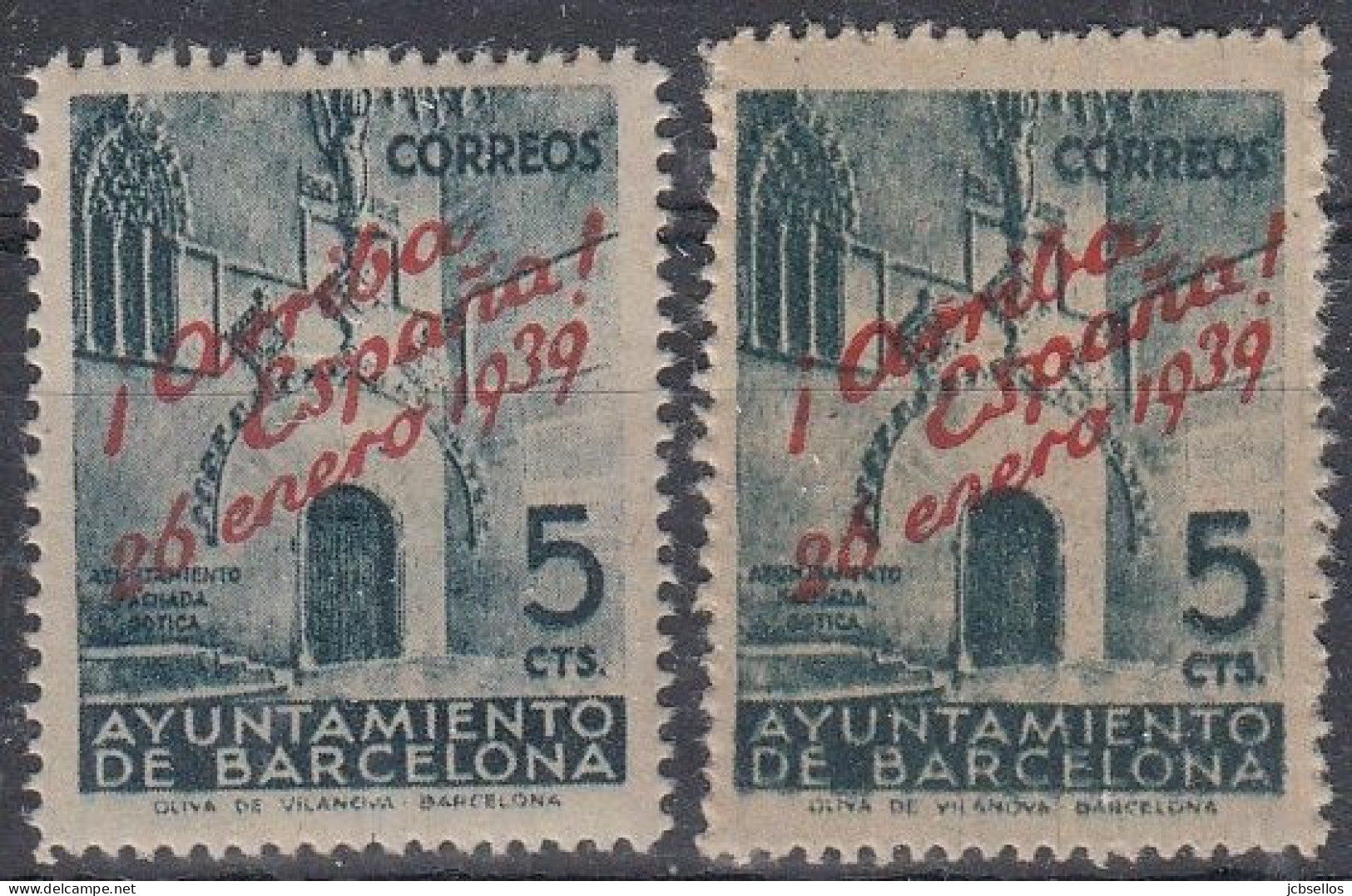 ESPAÑA BARCELONA 1939 Nº 21/22 NUEVO SIN CHARNELA - Barcellona