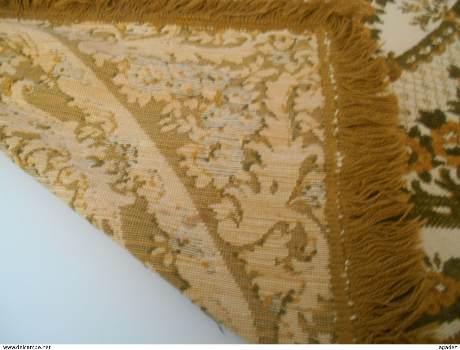 Ancienne Grande  Nappe Tapis De Table Velours - Rugs, Carpets & Tapestry