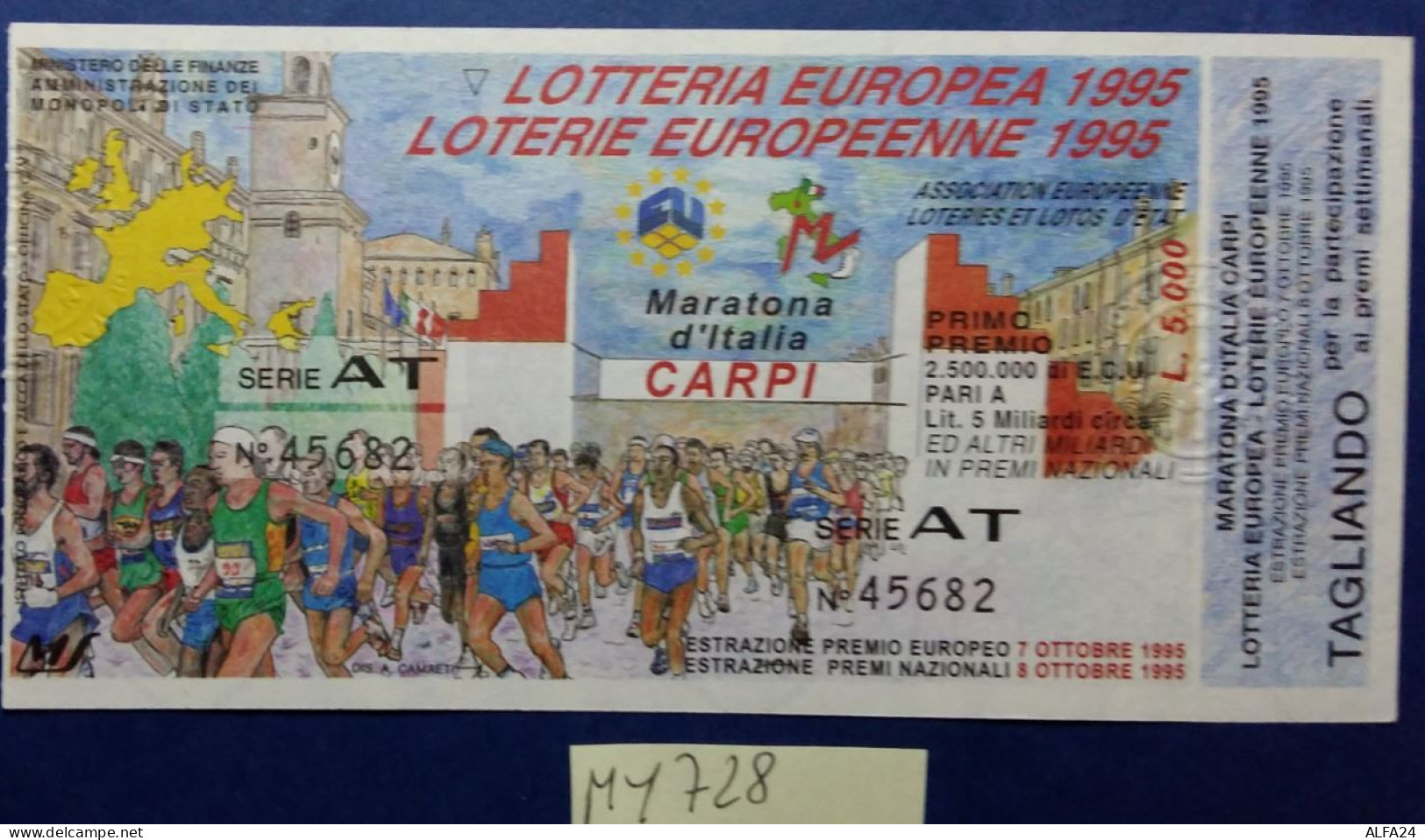 BIGLIETTO LOTTERIA  (MY728 - Billetes De Lotería