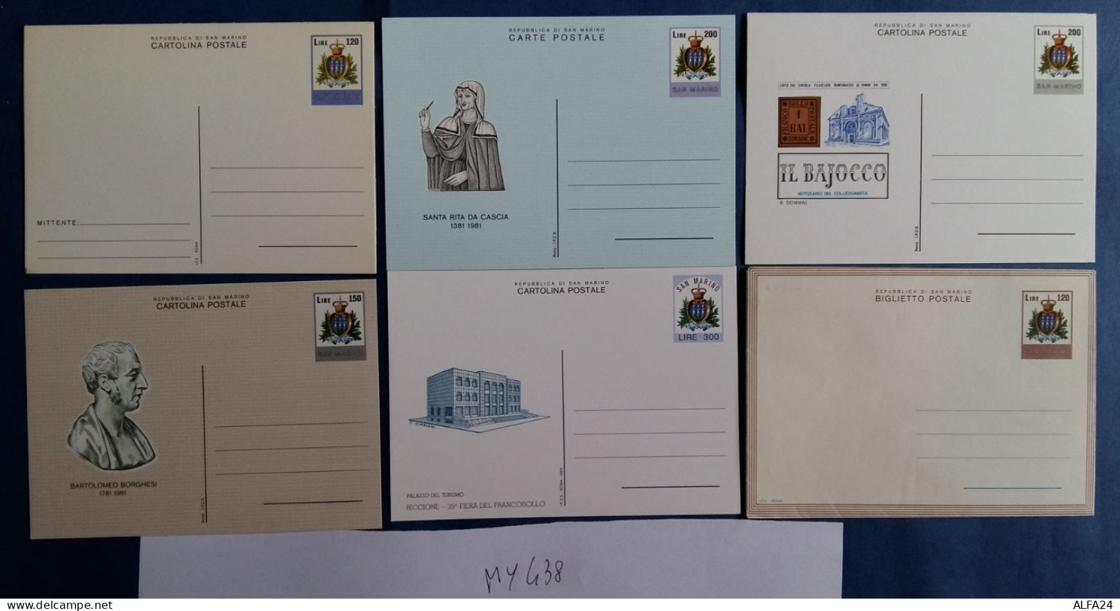 SERIE 6 INTERI POSTALI NUOVI SAN MARINO  (MY438 - Postal Stationery