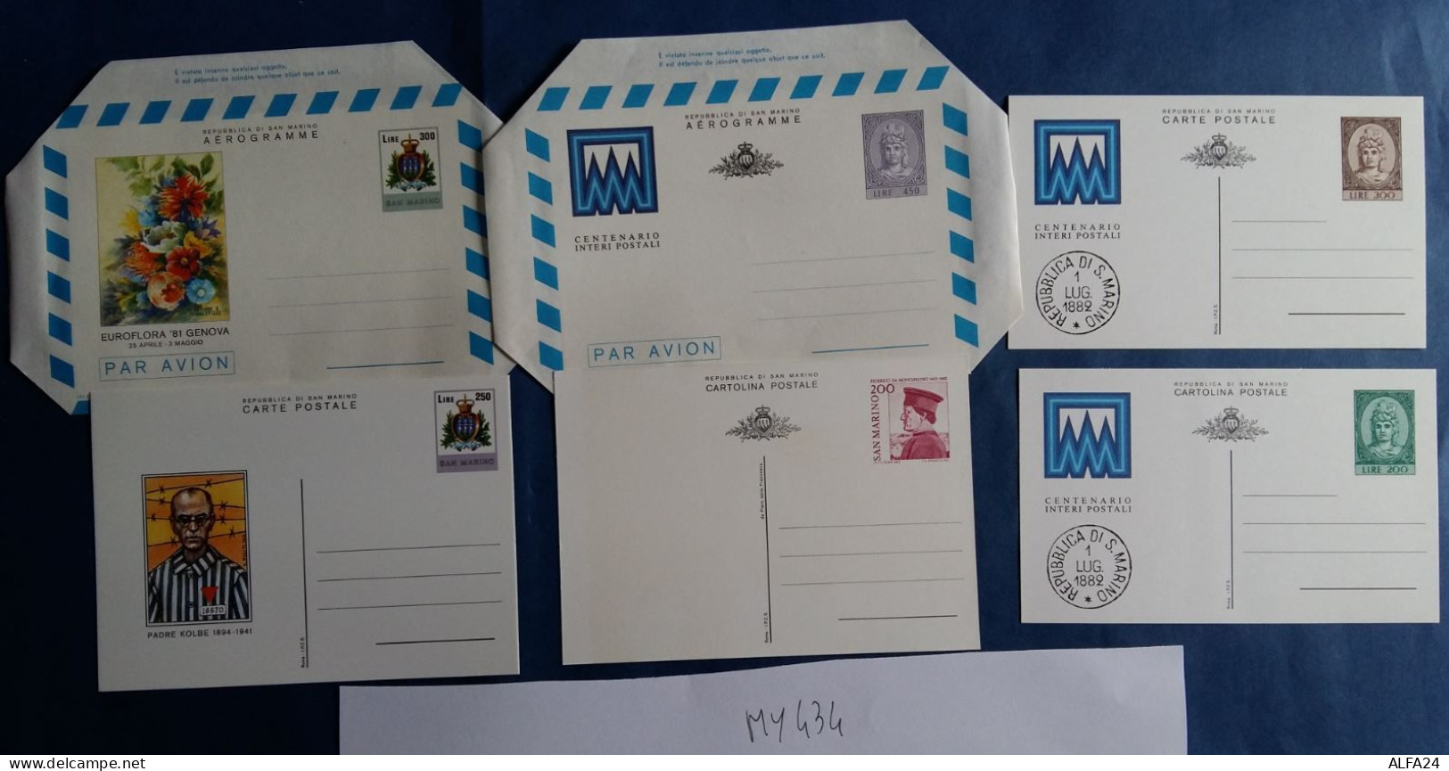 SERIE 6 INTERI POSTALI NUOVI SAN MARINO  (MY434 - Postwaardestukken