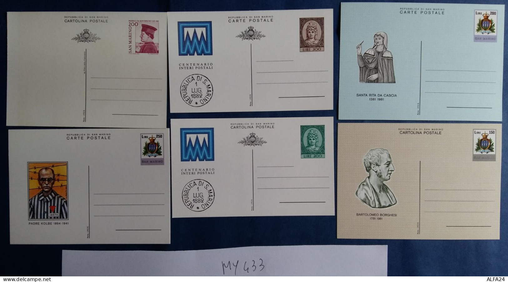 SERIE 6 INTERI POSTALI NUOVI SAN MARINO  (MY433 - Postal Stationery