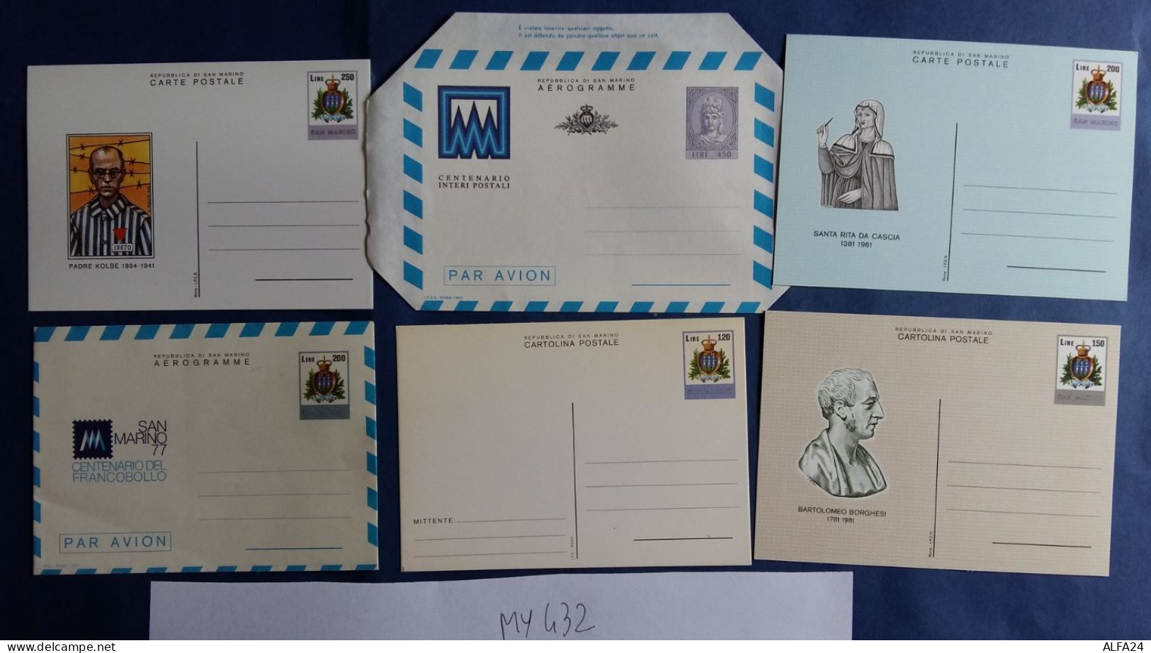 SERIE 6 INTERI POSTALI NUOVI SAN MARINO  (MY432 - Postal Stationery