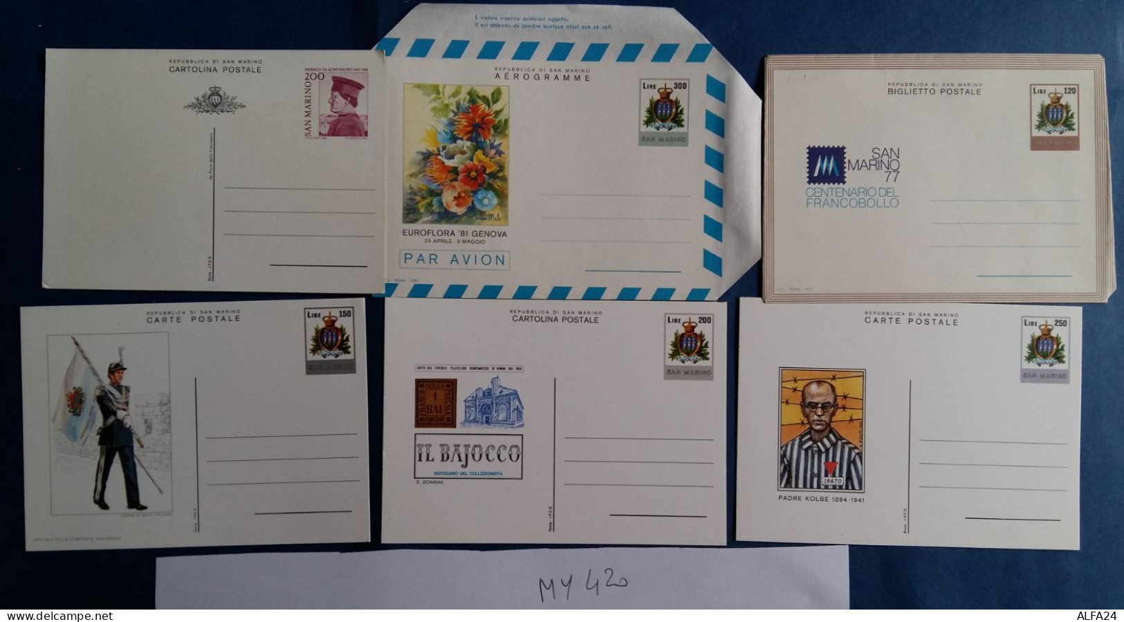 SERIE 6 INTERI POSTALI NUOVI SAN MARINO  (MY420 - Postal Stationery