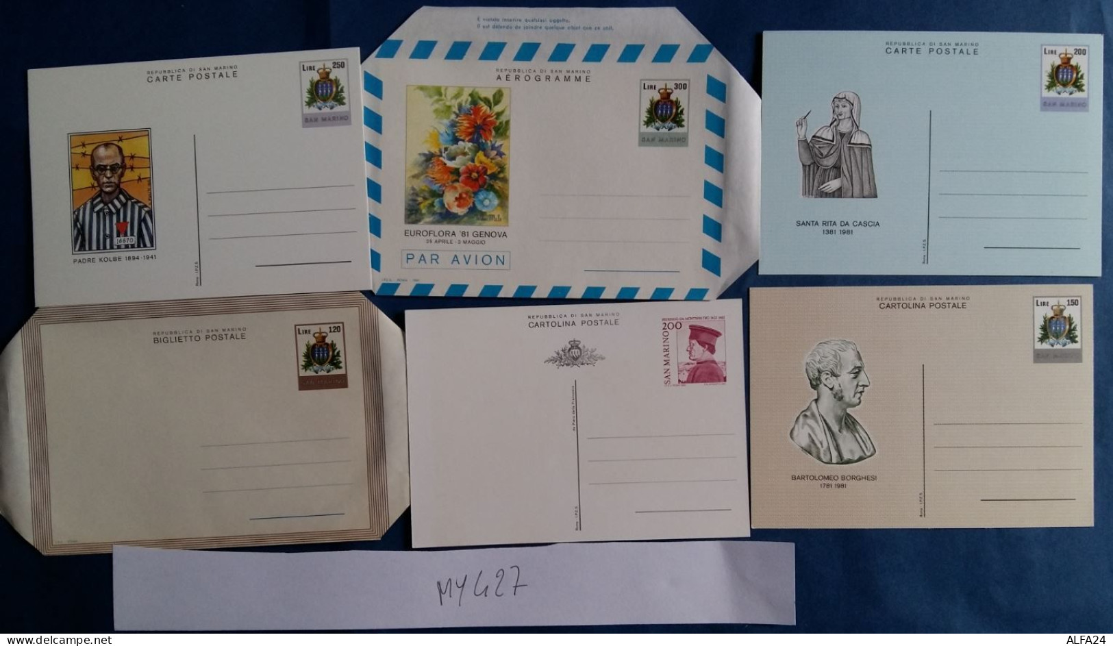 SERIE 6 INTERI POSTALI NUOVI SAN MARINO  (MY427 - Postal Stationery