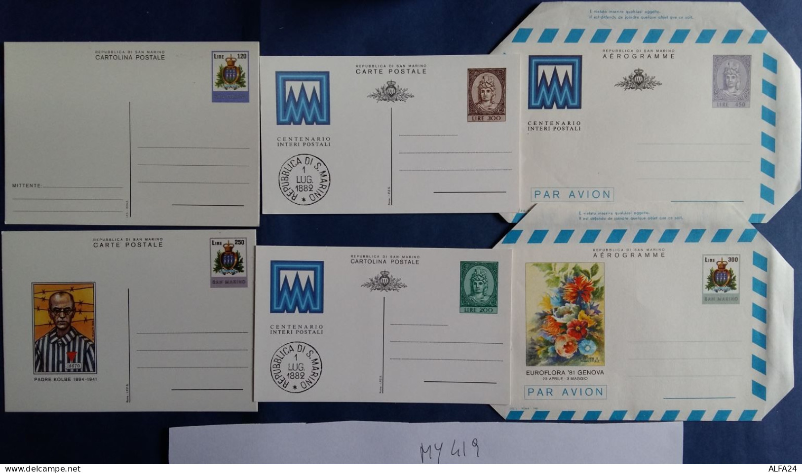 SERIE 6 INTERI POSTALI NUOVI SAN MARINO  (MY419 - Postwaardestukken