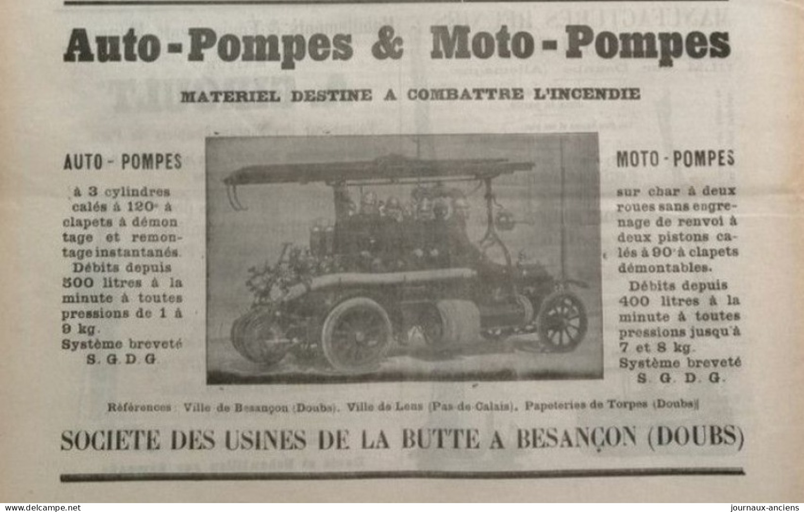 1912 Journal Des SAPEURS POMPIERS - INCENDIE DE FORÊTS - CONCOURS DE BELFORT - FEU À PARIS - LE FERTÉ BERNARD - Bomberos