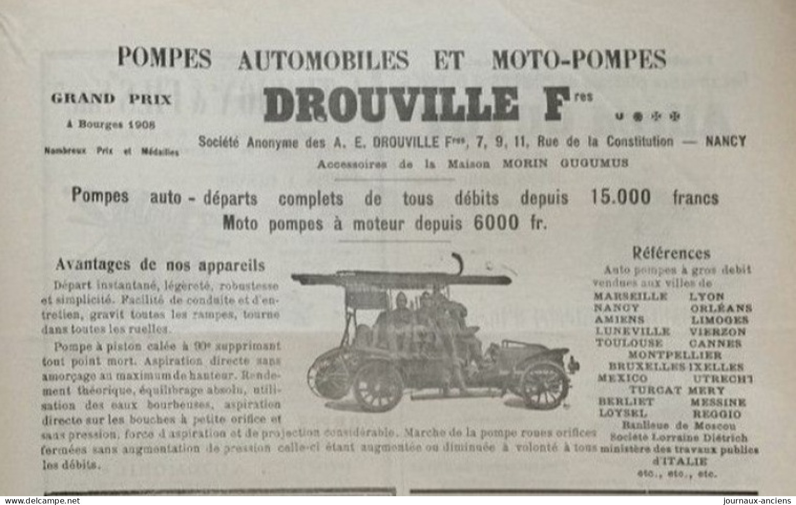 1912 Journal des SAPEURS POMPIERS - INCENDIE DE FORÊTS - CONCOURS DE BELFORT - FEU À PARIS - LE FERTÉ BERNARD