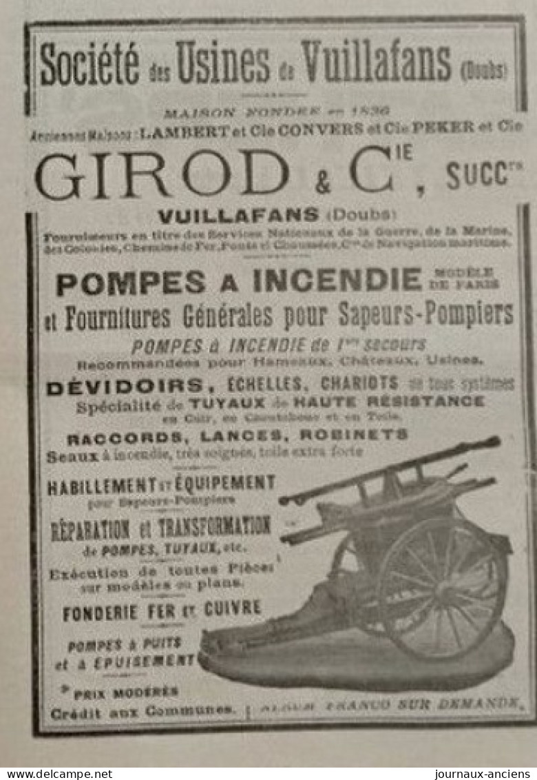 1912 Journal des SAPEURS POMPIERS - INCENDIE DE FORÊTS - CONCOURS DE BELFORT - FEU À PARIS - LE FERTÉ BERNARD