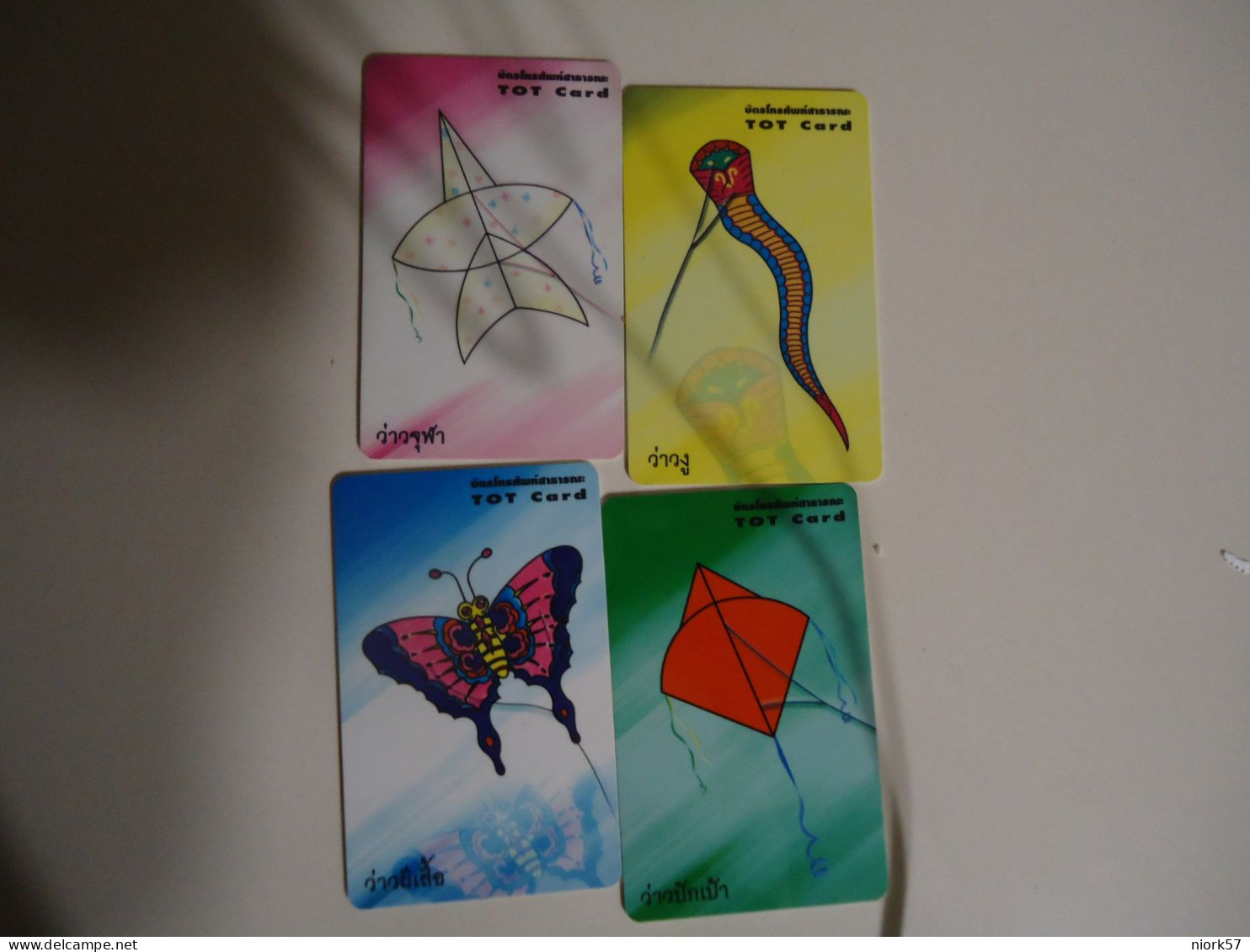 THAILAND  USED  SET  CARDS  KITE CHINESE - Cultura