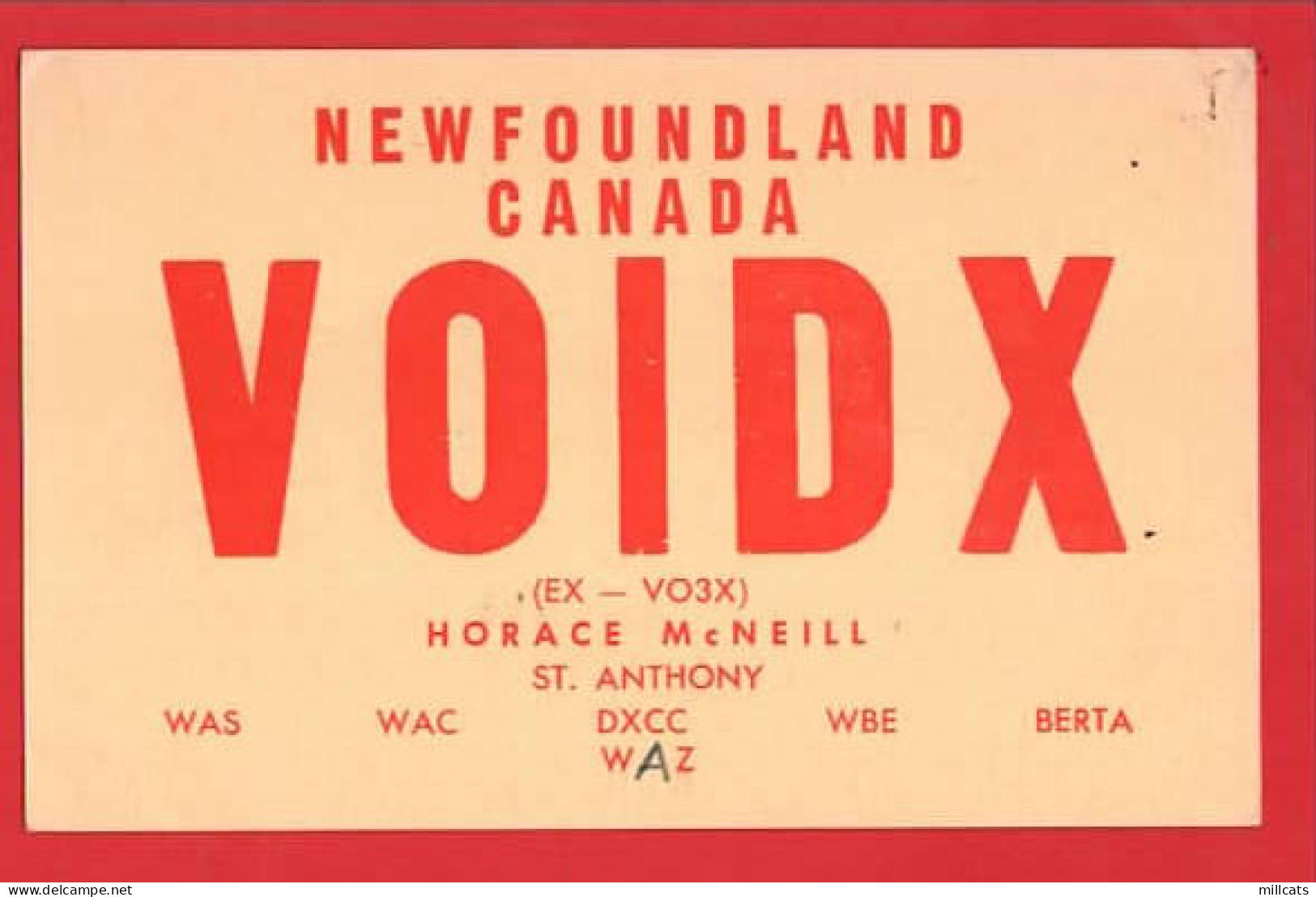 CANADA    NEWFOUNDLAND  AMATEUR RADIO CARD   ST ANTHONY - Autres & Non Classés