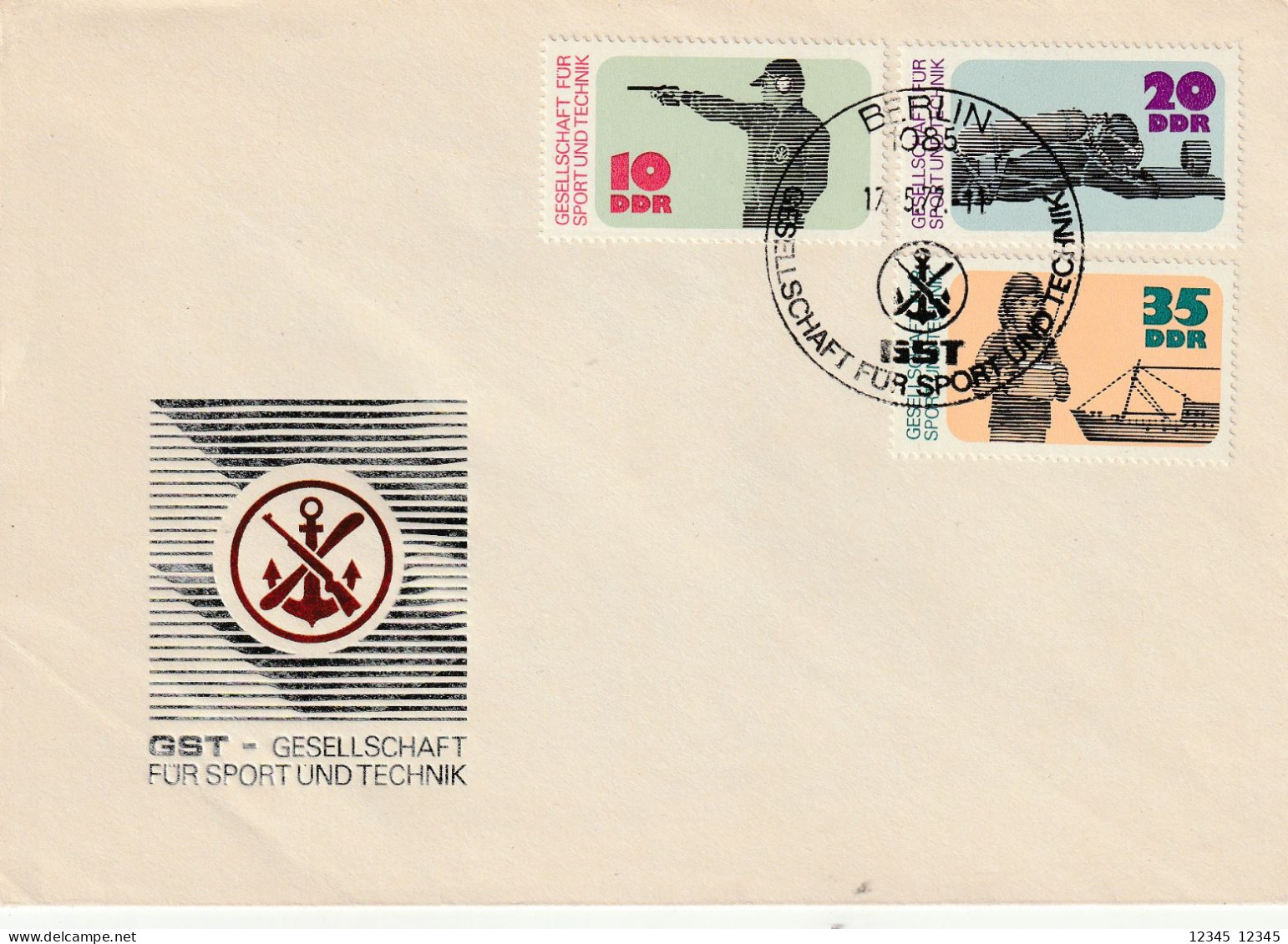 DDR 1977, FDC Unused, 25 Years Of The Society For Sport And Technology (GST). - 1971-1980