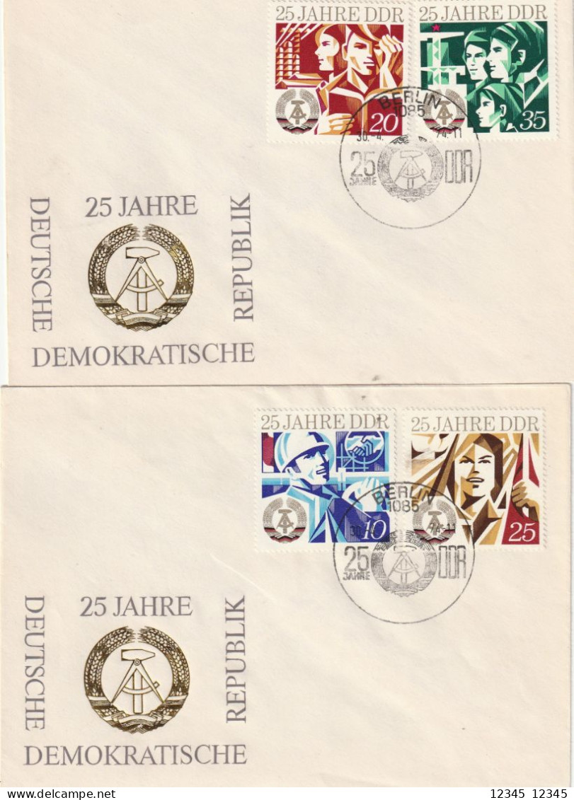 DDR 1974, FDC Unused, 25 Years Of The GDR. - 1971-1980