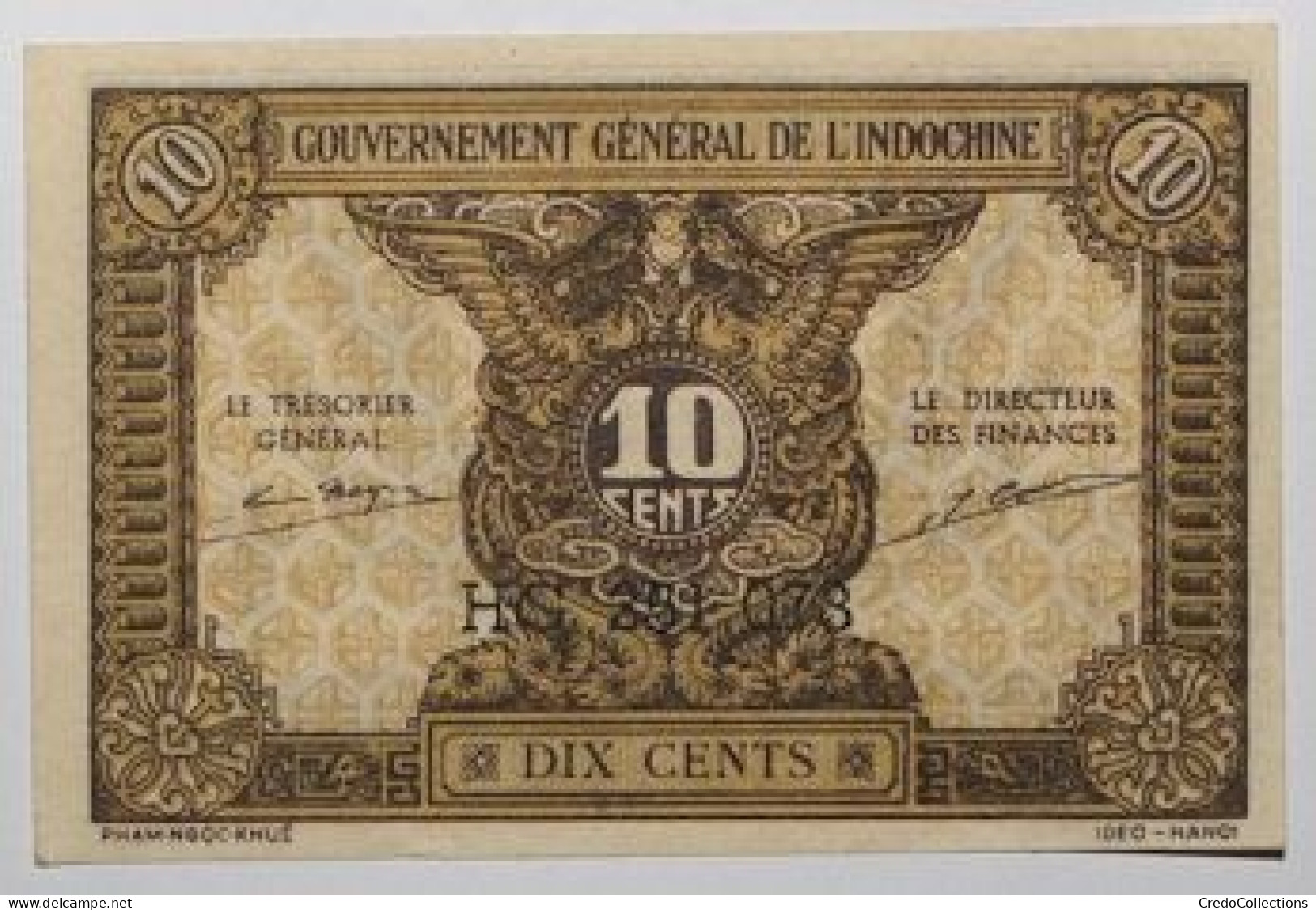 Indochine - 10 Cents - 1942 - PICK 89a - SUP - Indochine