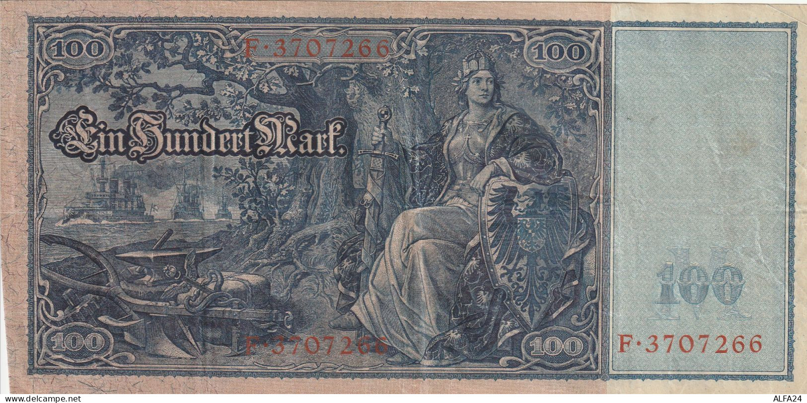 BANCONOTA GERMANIA 100 1910 REICHSBANKONOTE VF  (B_321 - 100 Mark