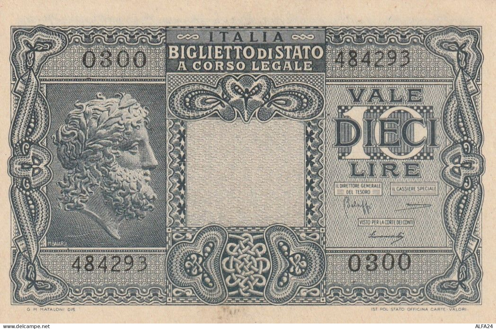 BANCONOTA ITALIA BIGLIETTO STATO 10 UNC  (B_262 - Italië – 10 Lire