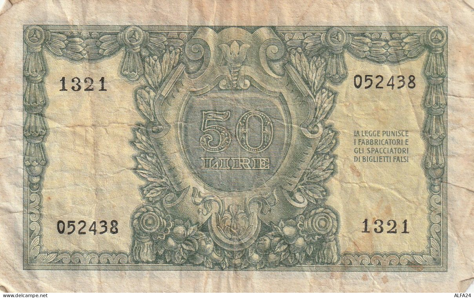 BANCONOTA ITALIA BIGLIETTO STATO 50 VF  (B_177 - 50 Liras