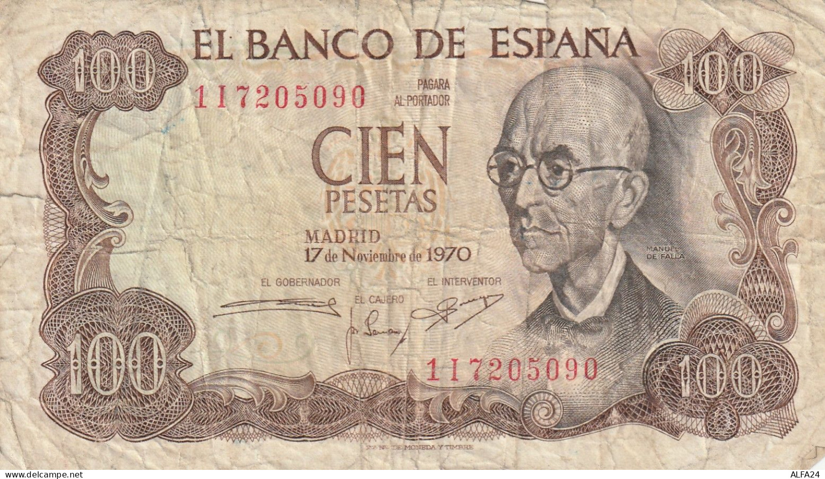 BANCONOTA SPAGNA 100 1970 VF  (B_133 - 100 Pesetas