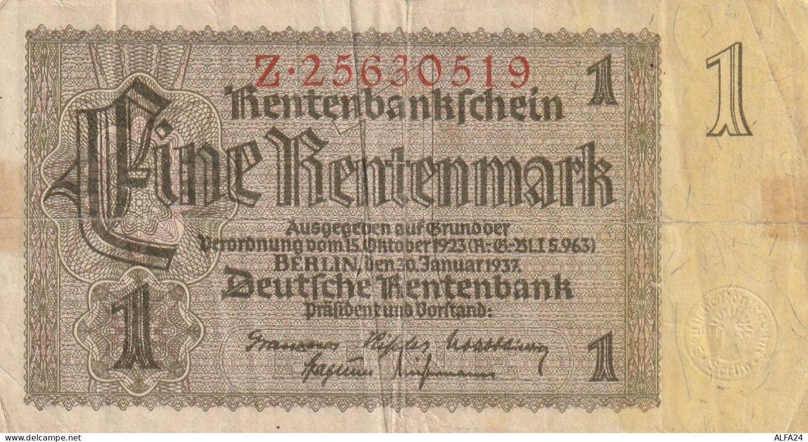 BANCONOTA GERMANIA 1 RENTENMARK VF  (B_87 - 1 Rentenmark