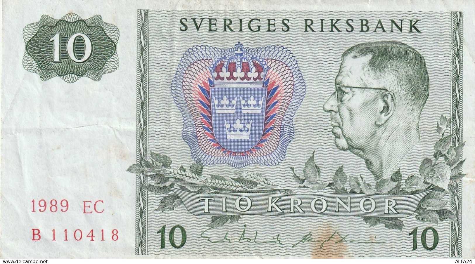 BANCONOTA SVEZIA 10 1989 VF  (B_94 - Suède