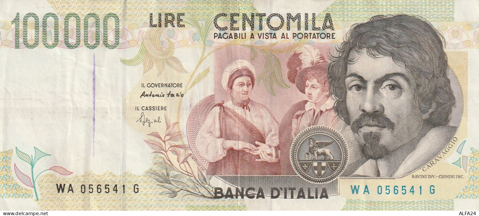 BANCONOTA CARAVAGGIO II TIPO L.100000 EF  (B_51 - 100.000 Lire