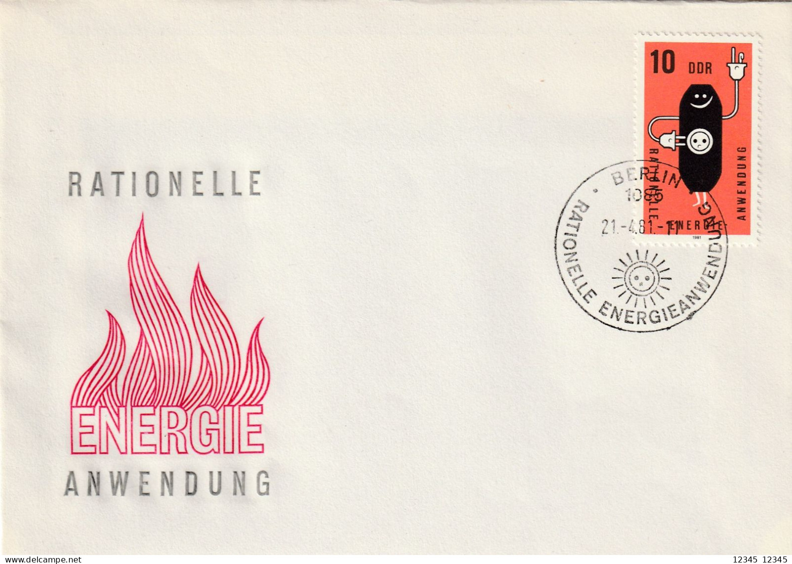 DDR 1981, FDC Unused, Rational Use Of Energy. - 1981-1990