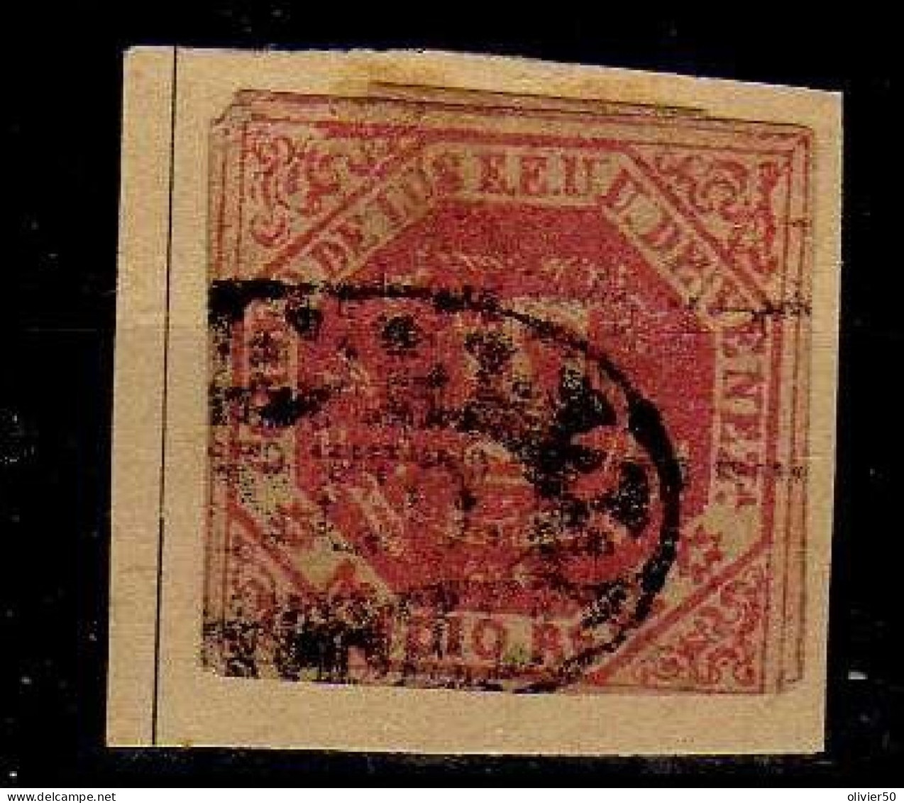 Venezuela (1873-75)  -   1/2r. Armoiries Surcharge Renversee - Oblit - Venezuela