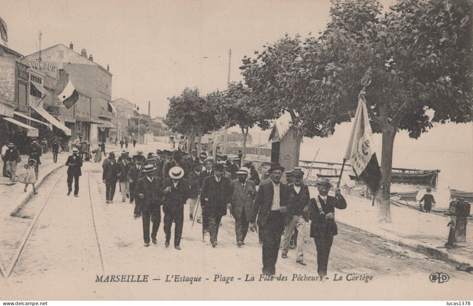 13 / MARSEILLE / TOP CARTE /  L ESTAQUE / PLAGE / LA FETE DES PECHEURS / LE CORTEGE - L'Estaque