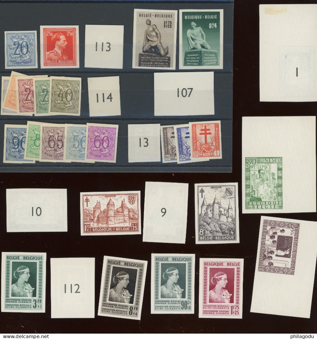 1951 Année Complète 841/875 **    Tirage 200 Ex.  Enseignement Chimie Reine Elisabeth Chateaux Schlosse - 1941-1960