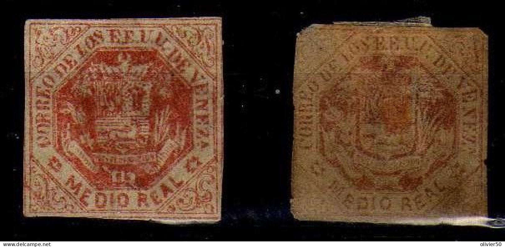 Venezuela (1865-70)  -   1/2r. Armoiries  - Neufs Sans Gomme - No Gum - Venezuela