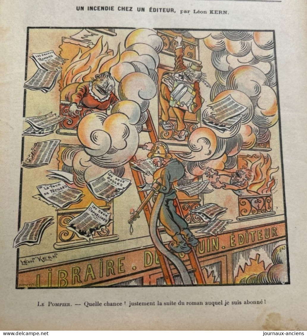 1906 POMPIERS - UN INCENDIE CHEZ UN ÉDITEUR Par Léon KERN - LE PÊLE-MÊLE ( Revue Complète ) - Pompiers