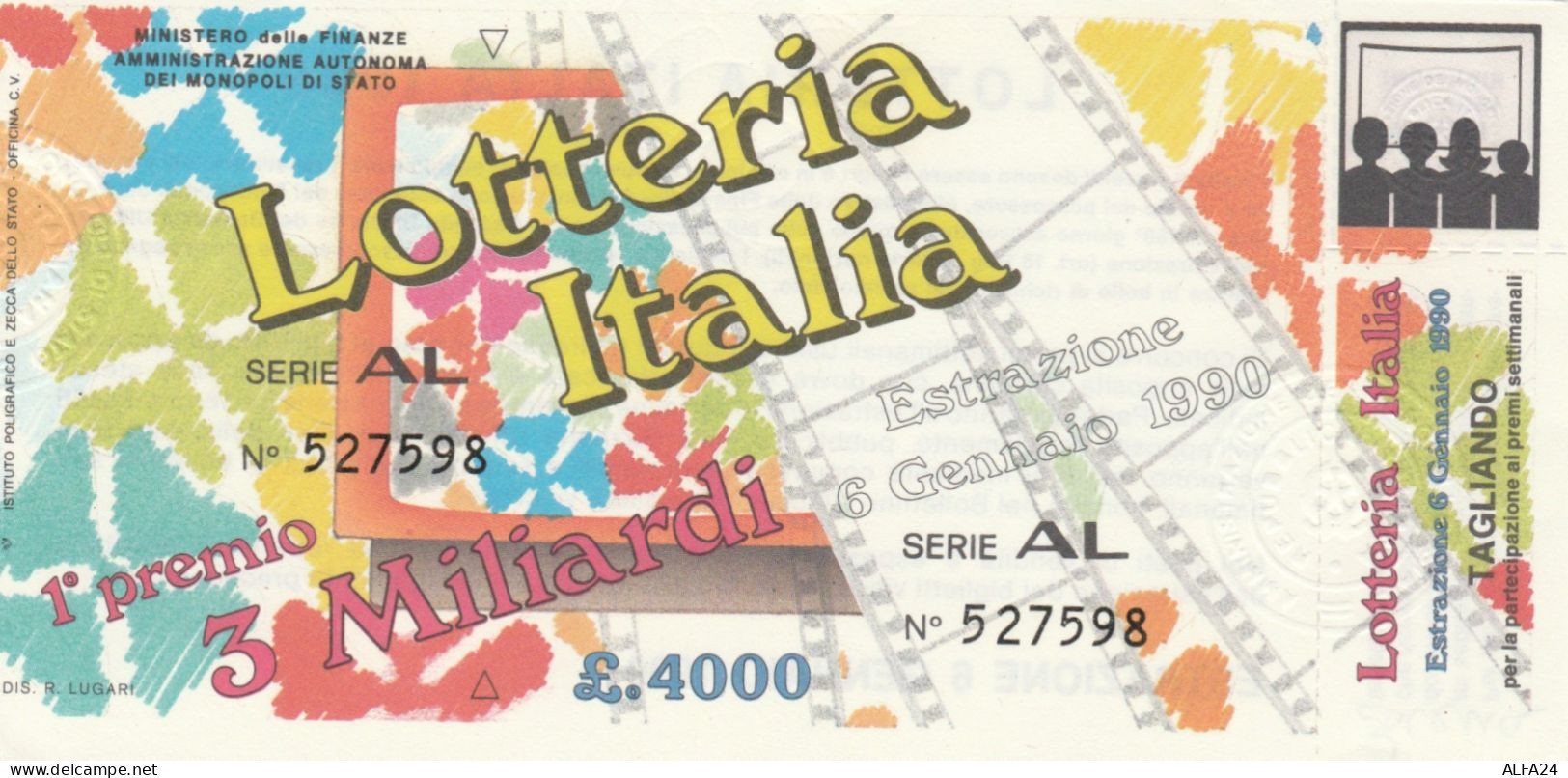 BIGLIETTO LOTTERIA  (BN512 - Billetes De Lotería