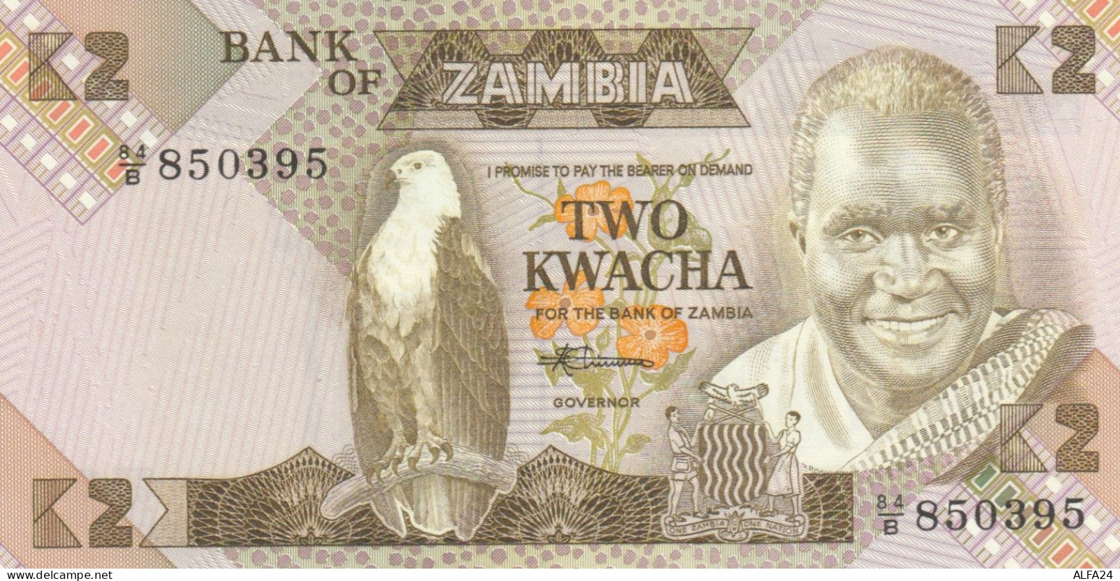 BANCONOTA - ZAMBIA 2 KWACHA UNC (BN283 - Zambia