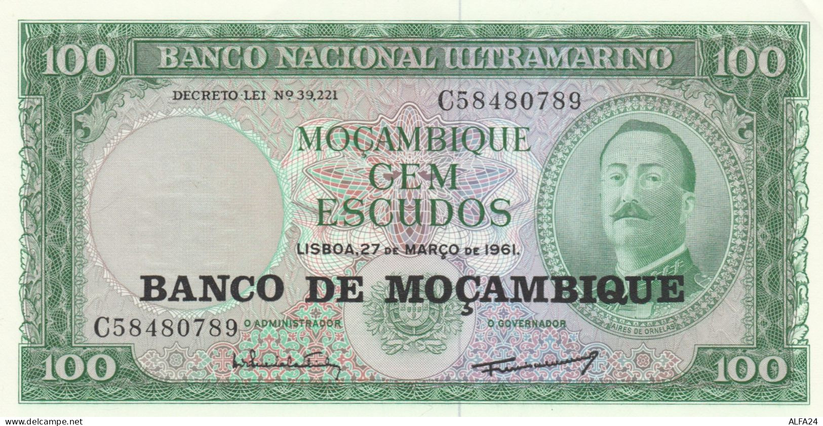 BANCONOTA - MOZAMBICO 100-1961 UNC (BN282 - Moçambique