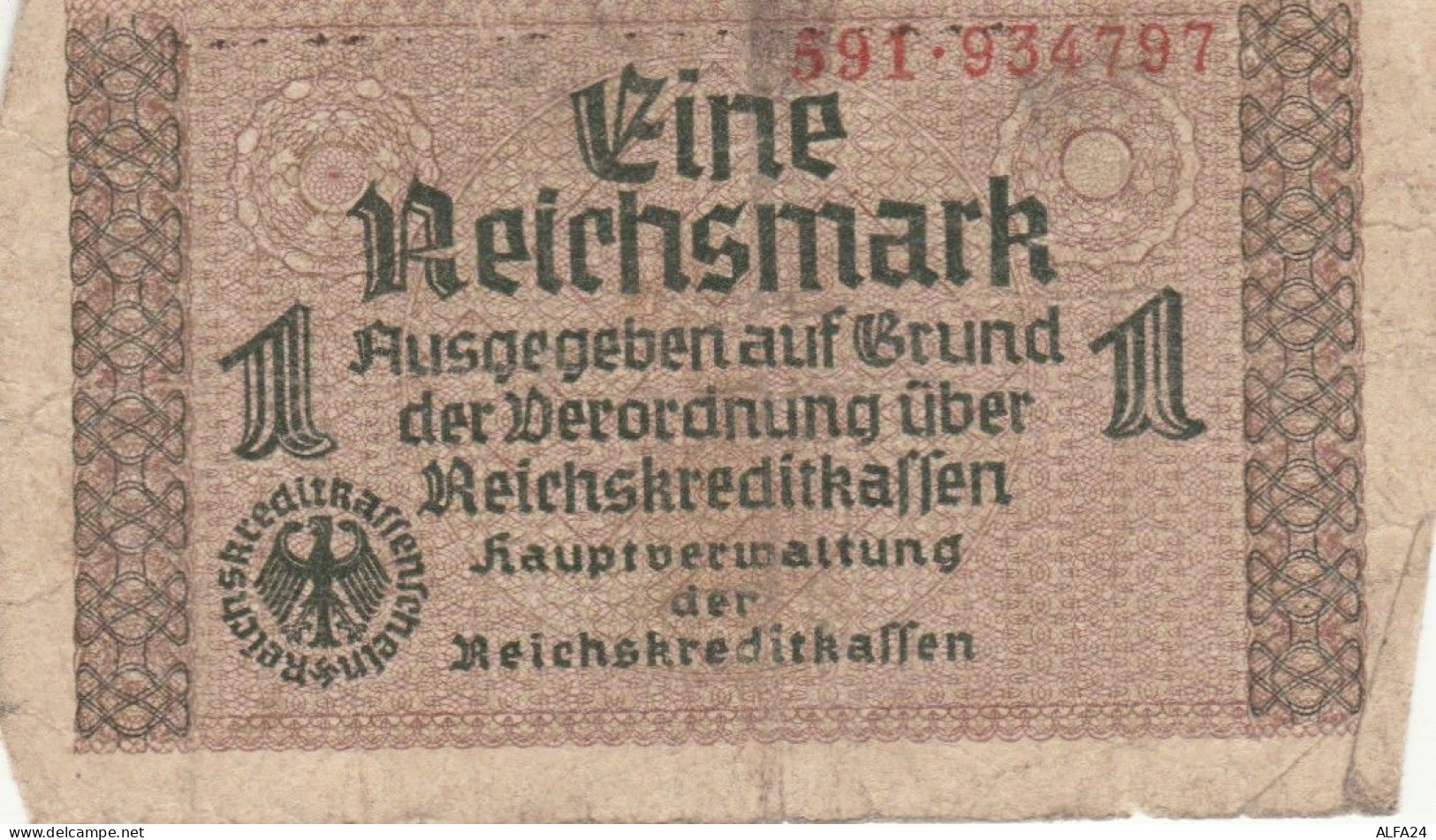 BANCONOTA - GERMANIA - OCCUPAZIONI ALLEATE - 1 REICHSMARK- VF (BN177 - Sonstige & Ohne Zuordnung