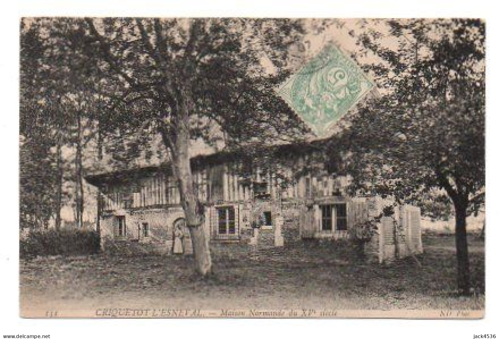 Carte Postale Ancienne - Circulé - Dép. 76 - CRIQUETOT L' ESNEVAL- Maison Normande - Criquetot L'Esneval