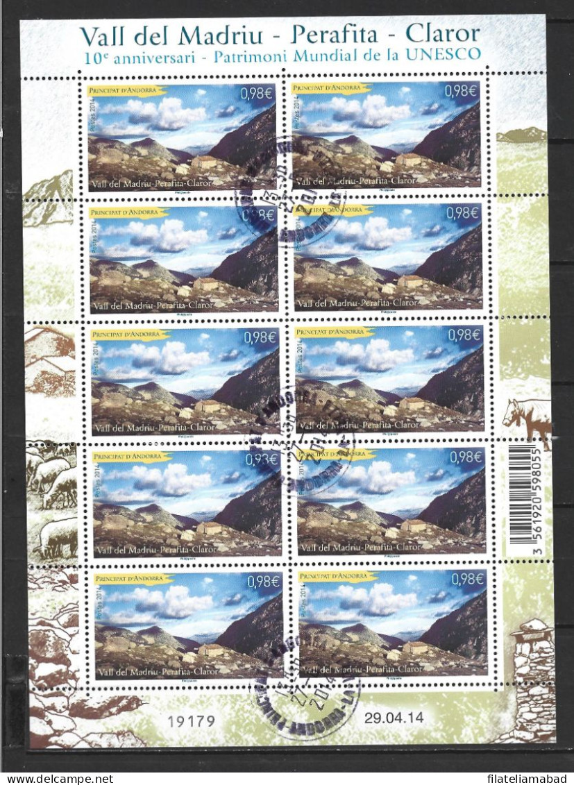 ANDORRA CORREO FRANCES Nº 754 10 SELLOS MATASELLADOS   (C.H) - Used Stamps