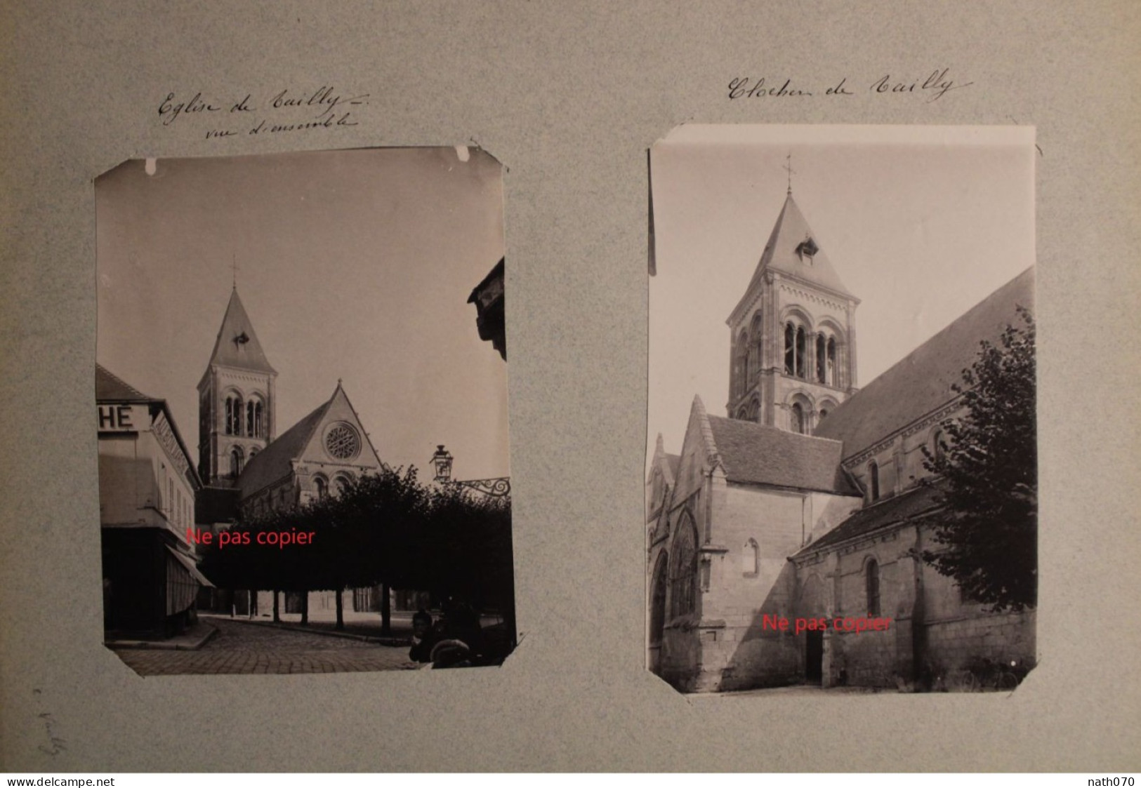 1910's Eglise De Vailly Sur Aisne Lot De 8 Photos Canton De Vailly Soissons Aisne (02) Tirage Vintage Print - Documents Historiques