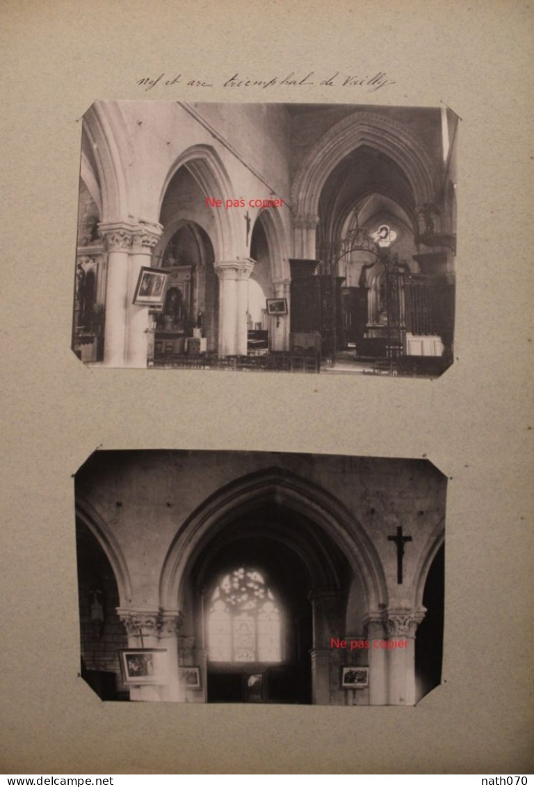 1910's Eglise De Vailly Sur Aisne Lot De 8 Photos Canton De Vailly Soissons Aisne (02) Tirage Vintage Print - Historical Documents