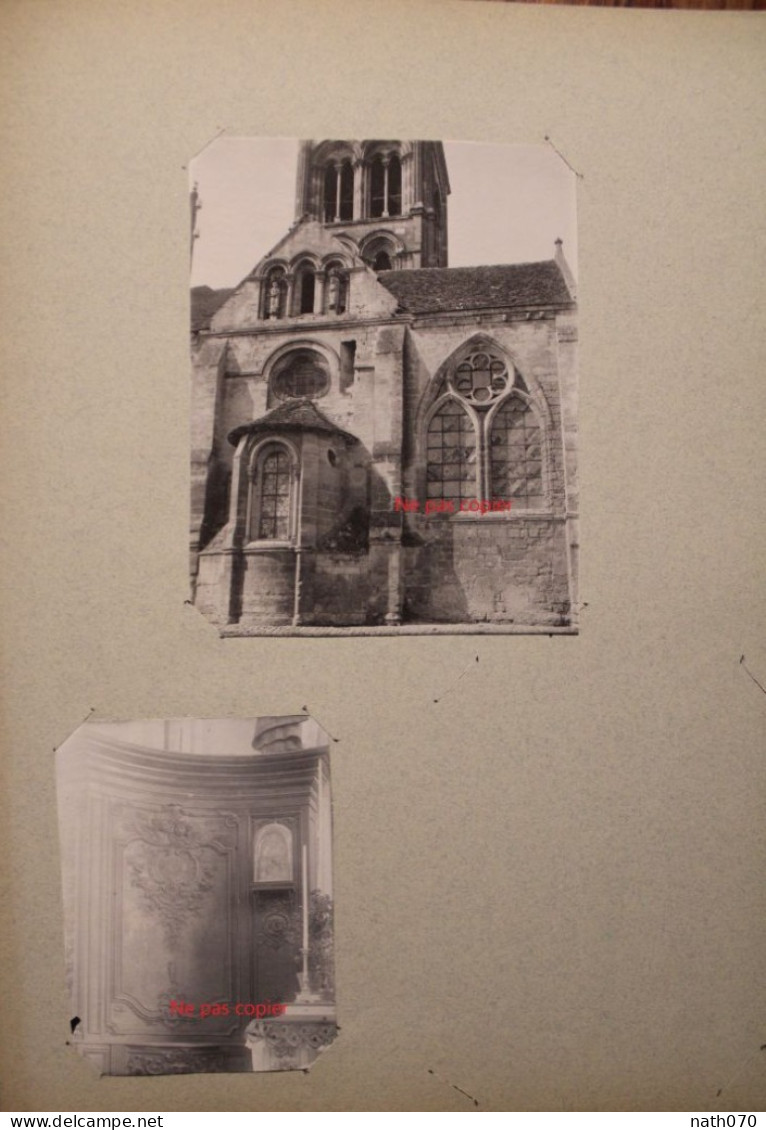 1910's Eglise de Vailly sur Aisne Lot de 8 photos Canton de Vailly Soissons Aisne (02) Tirage Vintage print