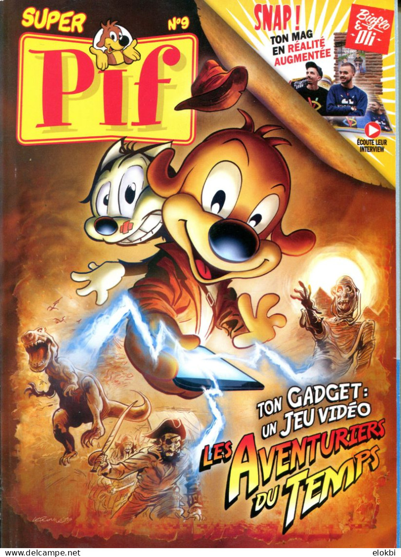 Super Pif (et sa drôle de bande) - Série complète en 9 revues (plus de 1400 pages de BD et jeux) - Très très bon état !