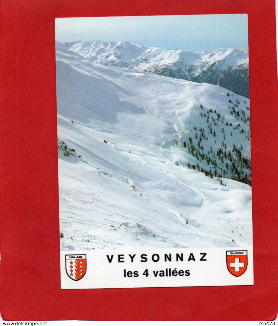 SUISSE-----VEYSONNAZ----Les 4 Vallées-ses Magnifiques Pistes De Ski--voir 2 Scans - Veysonnaz